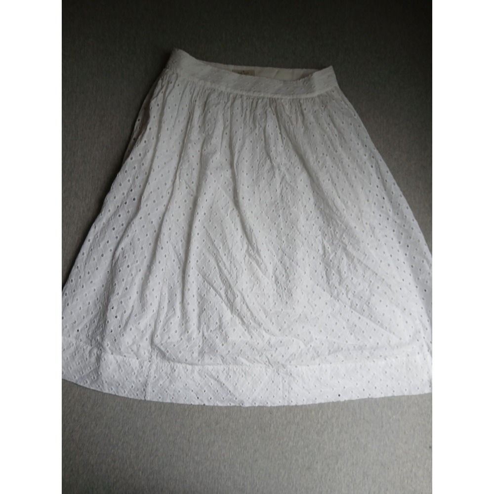 Kate Spade Skirt 2 Eyelet Lace Fit Flare Cotton Bohemian Cottage Peasant